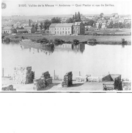 ANDENNE: Quai Pastor et vue de SEILLES.