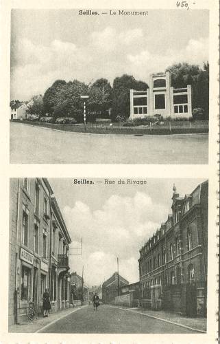 SEILLES: le Monument et la rue du rivage