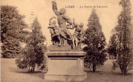 LIEGE: la statue de LAOCOON.