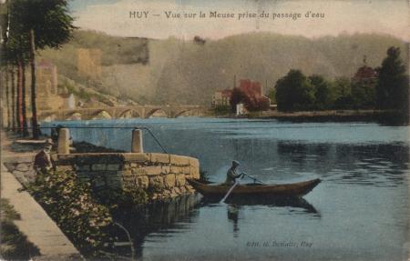 HUY: vue sur la Meuse prise du passage d'eau