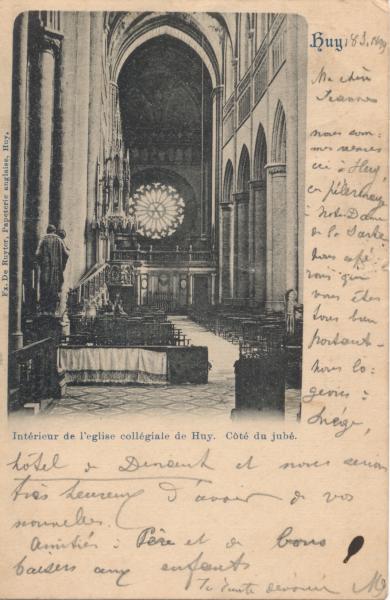 HUY: intérieur de la collégiale côté jubé