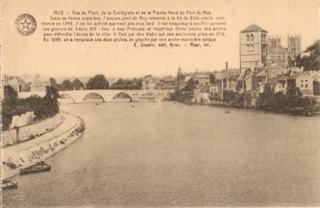 HUY: vue du Pont et de la Collégiale .