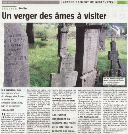 A Mellier , un cimetière jardin à visiter